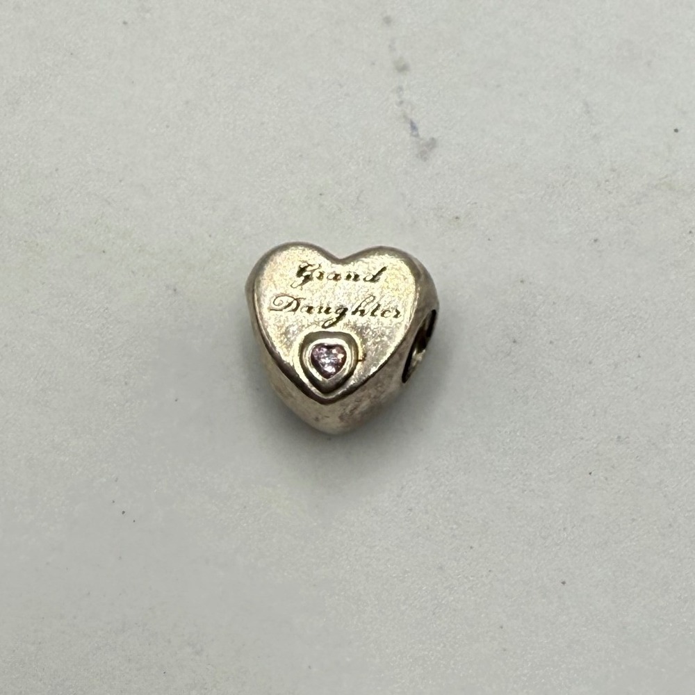 Pandora Sterling Silver Granddaughter Heart Charm Pink CZ 790847CZ